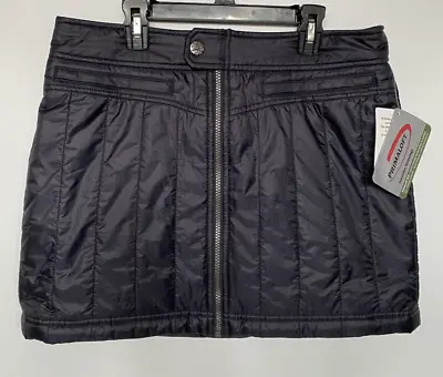 Athleta Toasty Buns Puffer Mini Skirt Quilt Après Ski Dark Gray Women's Size 8 • $59.99