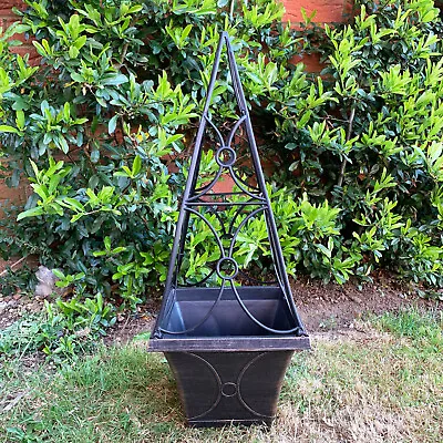 Bronze Eclipse Trellis Planter Garden Caged Bean Pea Tomato Climbing Plants Pot • £13