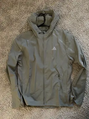 Adidas Marathon Jacket Running Silver Pebble Men's Size Medium IB8267 NWT $75 • $94.20