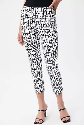 Joseph Ribkoff Geometric Print Pull On Capri Pants 232261 • $84