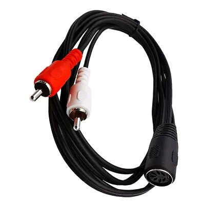 7-Pin 7 PIN DIN Female Jack To 2x RCA Phono Male Plug Audio Cable Adapter 0.5m. • $8.99