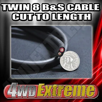 1m X 8 B&s Twin 8mm Red Black Cable Cut To Length Dual Battery Installation 8b&s • $9