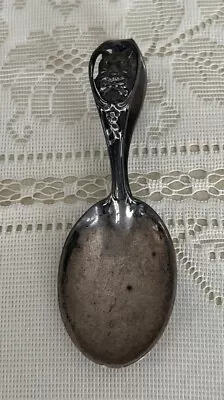 Antique Sterling Silver Kitty Cat Baby Spoon Nursery Rhyme • $65