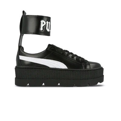 $103.38 • Buy Puma Fenty By Rihanna X Ankle Strap Mid Black Lace Up Womens Trainers 366264 03