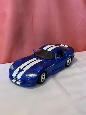 Maisto 1:18 Scale Diecast Dodge Viper GTS GTS-R Coupe Blue Michigan 68M 828 • $23