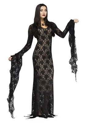  Miss Darkness  Morticia Addams Like Plus Size Woman's Costume 18-20 • $69.99