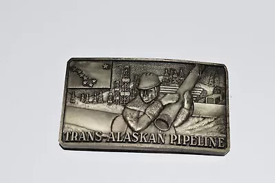 Vintage 70's Sleeping Lady Trans Alaskan Alaska Pipeline Belt Buckle 0372 • $29.97