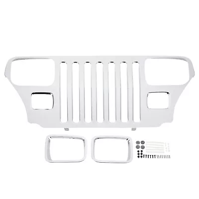 1987-1995 Jeep Wrangler YJ Chrome Grille Grill OVERLAY OEM MOPAR 82200727 • $306.98