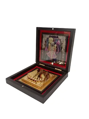 Gold Plated Lord DWARKADHISH KRISHNA Pocket Temple (3299) • $7.99