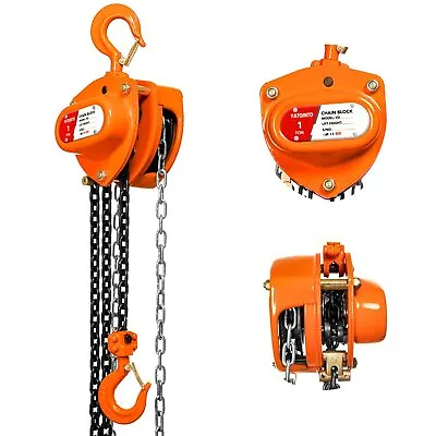 Chain Hoist Manual Hand Lift Chain Block Hoist With 2 Heavy Duty Hooks 10FT 3M • $76.99