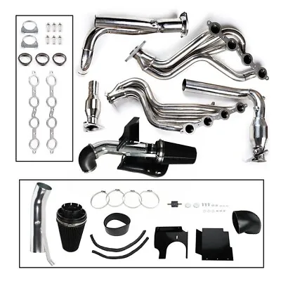 4''Cold Air Intake Pipe Exhaust Header Pipe Kits For 99-06 GMC/Chevy 4.8/5.3 V8 • $319.49