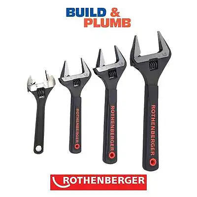 Rothenberger Wide Jaw Wrench Adjustable Spanner Plumbing Jaw Protectors 4 - 10  • £19.89