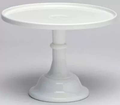 Cake Stand Plate Pastry Tray Bakers - Plain & Simple Pattern - Milk Glass - 12  • $88.99