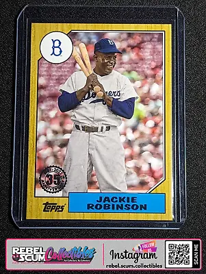 Jackie Robinson | '87 Thrwbk | T87-69 | BKN Dodgers | 22 Topps Baseball | MINT • £6.24