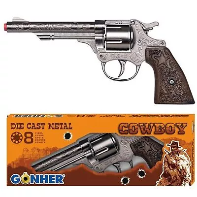 Best Gonher Diecast Metal 8 Ring Shot Cowboy Gun - Authentic And Durable Toy • £13.74