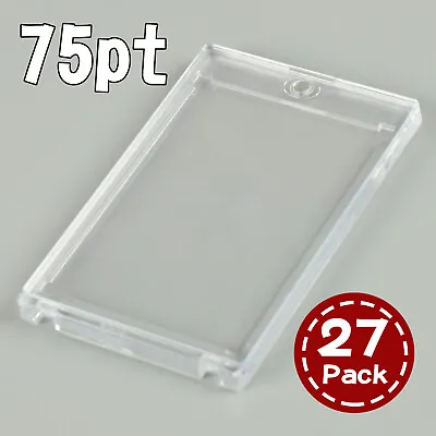 27 Pack Magnetic Trading Sports Card Holders 75pt One-Touch UV Protection • $31.99