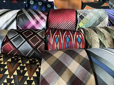 40 Pcs Mens Silk Neckties Lot Craft Quilt Bulk Wholesale Overstock Lots GUC • $39.99