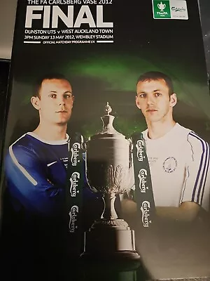 £6.45 • Buy FA VASE FINAL 2012 DUNSTON UTS V WEST AUCKLAND TOWN MINT PROGRAMME