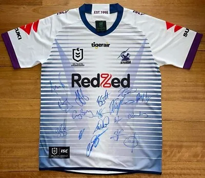 $690 • Buy Melbourne Storm 2020 Rugby League Team Signed Jersey – 2020 NRL Premiers