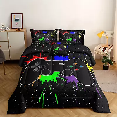 6 Pieces Gaming Bedding Set For Boys Gamer Comforter Set Full Size New • $76.87