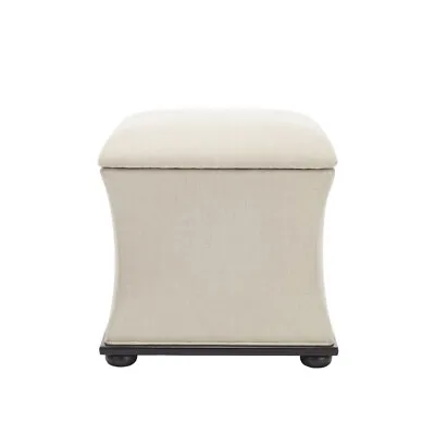 SAFAVIEH Maddox Storage Ottoman | Beige | • $704.99