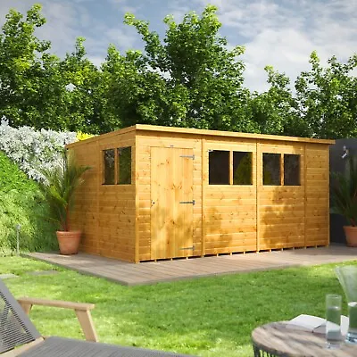 Shed | Power Pent Garden Sheds | Wooden Workshop| Sizes 10x4 To 14x8 • £884