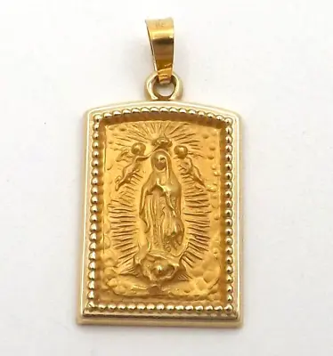 14k Gold Immaculate Conception Miraculous Mary Madonna Medal Charm Pendant New • $199.50