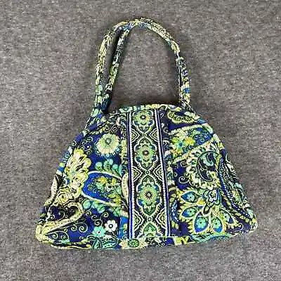 Vera Bradley Eloise Blue Green Floral Handbag Quilted Purse Kisslock • $15