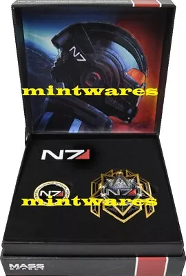 Mass Effect Legendary N7 Premium Box Badge Medal Coin Pin Bundle Shepard NEW • $29.99