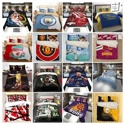 NBA & NRL Football  Bedding Set Duvet Cover Single/Double/Queen/King Hot Sales • £42.94