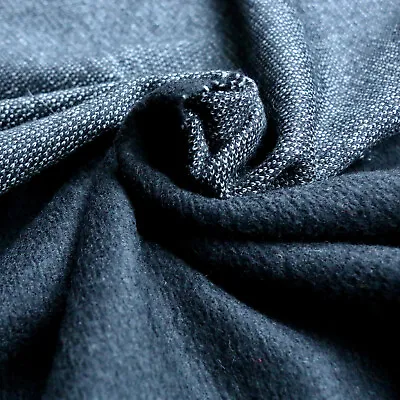 £1.50 • Buy Wool Blend Jersey Fabric - Felt Back - Black, Grey -  Heavy Weight - 60  Wide