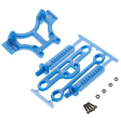 RPM Traxxas E-Maxx T-Maxx 3.3 Blue Shock Tower & Adjustable Body Mount - 80165 • $15.49