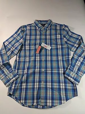 Vineyard Vines Slim Fit Whale Shirt Men’s NWT Size S Hull Blue East Marsh Plaid • $22.49