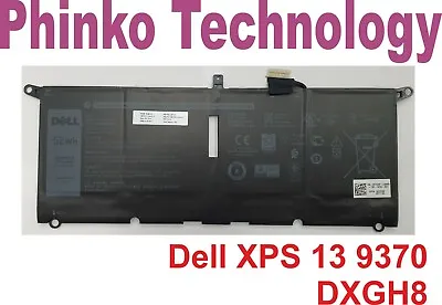 Genuine Original Battery For Dell XPS 13 9370 9380 Series DXGH8 52Wh • $80.75