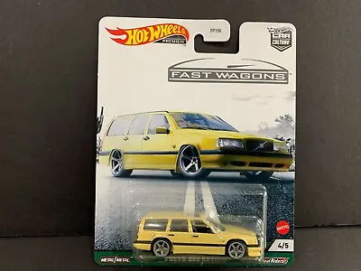 Hot Wheels Volvo 850 Estate Wagon Yellow Fast Wagons FPY86-957B 1/64 • $5.99