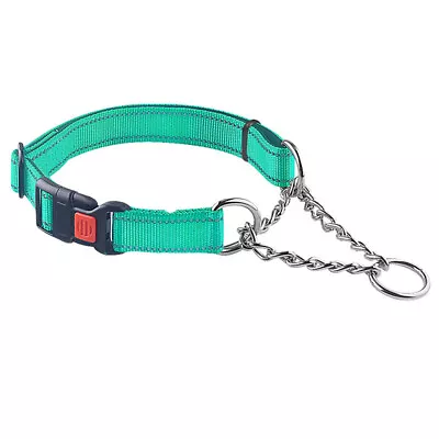 Nylon Reflective Half Chain Martingale Dog Choke Collar Training Guardian Gear • £9.49