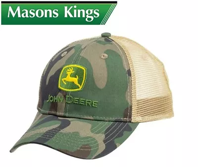 John Deere Camo With Mesh Back Baseball Cap BNWT MC13080003BK • £19.99