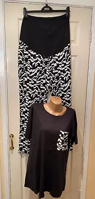 Brand New Next Women’s Black & White Print Maternity Cotton Pyjamas -Size Medium • £17