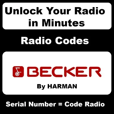 Unlock Radio Codes Becker Harman 28 For Car Radios Mercedes Benz Porsche Ferrari • $3.99