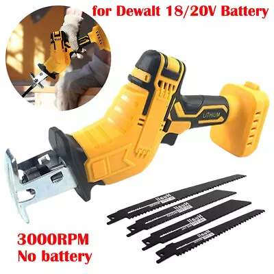 Portable Cordless Reciprocating Saw With Saw Blades For Dewalt 18V DCB180 DCB206 • $50.99