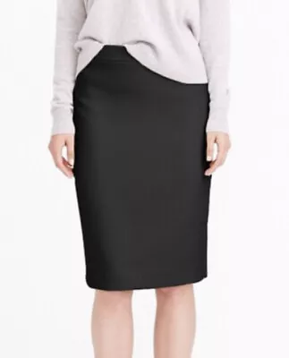 J Crew Black Cotton Pencil Skirt Career Womens Size 00 (672) • $19.20