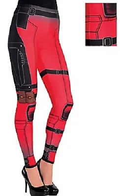 Marvel Lady Deadpool Adult Leggings -NEW!! • $18.78