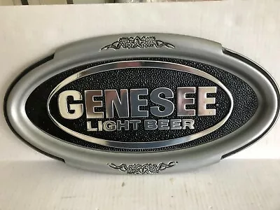 Vintage Genesee Light Beer Oval Plastic Tray/Sign 20  X 10.5 -Great For Man Cave • $23.99