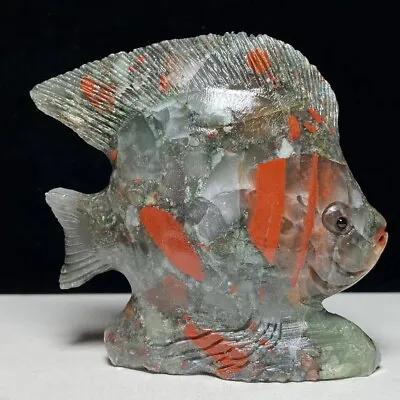 Natural Crystal Cluster Quartz Mineral Specimen Marine Stone Hand Carved Fish • $30