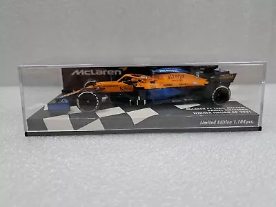 1/43 Minichamps Mclaren MCL35M - Daniel Ricciardo - Winner Italian GP 2021  • $179.99