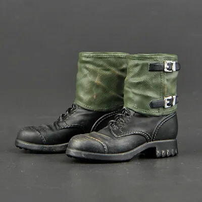 1:6 Scale Vinyl Soldier Combat Shoes 12'' Action Figure Dolls Accessory • £8.03