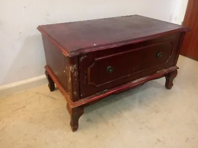 Antique Style Mahogany TV Cabinet Stand Coffee Table Storage Unit C110021 • £15