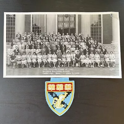 Vintage 1959 Harvard Business School Class Of 1949 10th Reunion Photo & Patch • $39.95