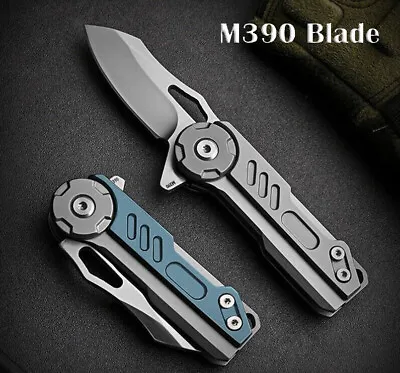 High Hardness Steel Mini Folding Knife M390 Blade Pocket Hunting EDC Keychain • $15.44