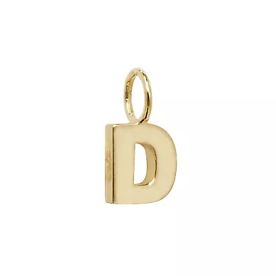 9ct Gold 6mm Plain Initial D Pendant • £56.77